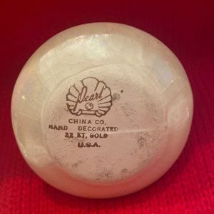 Vintage 4 piece PEARL China Co. Creamer Set  22 KT gold & Porcelain  made USA